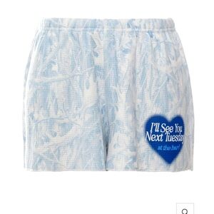 Boys Lie Blue and White Women's Shorts